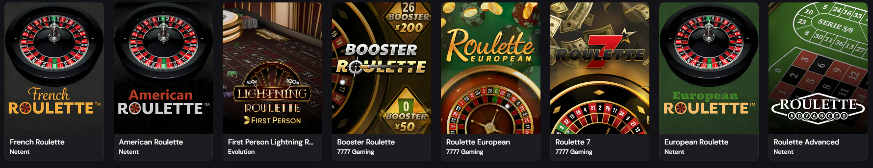 Catálogo de juegos de casino y partidas con crupier en directo en Jocker Casino